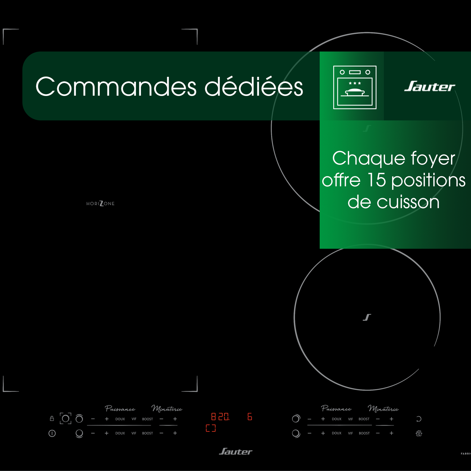 SAUTER SPI9544B - Plaque induction 3 zones