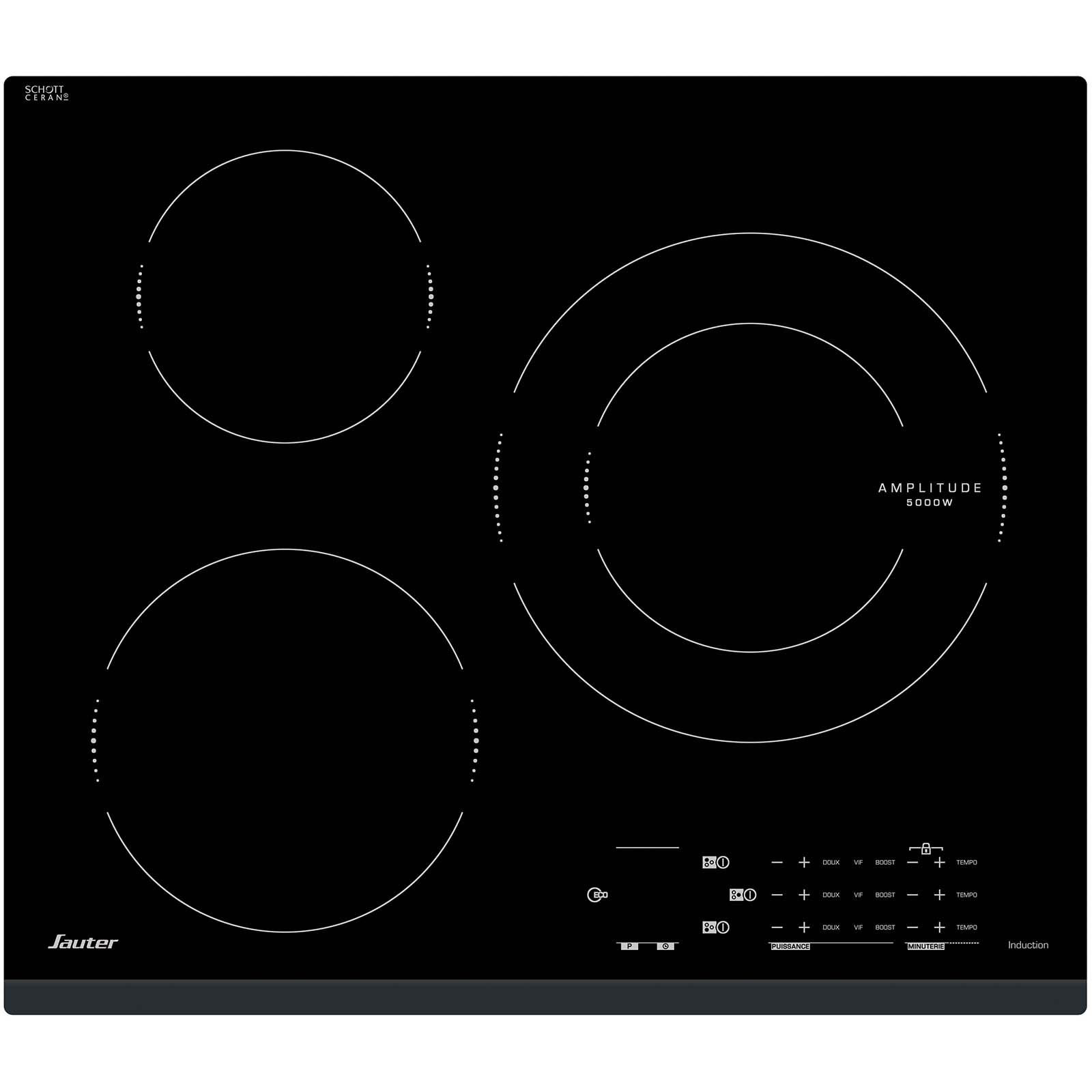 SAUTER SPI9544B - Plaque induction 3 zones