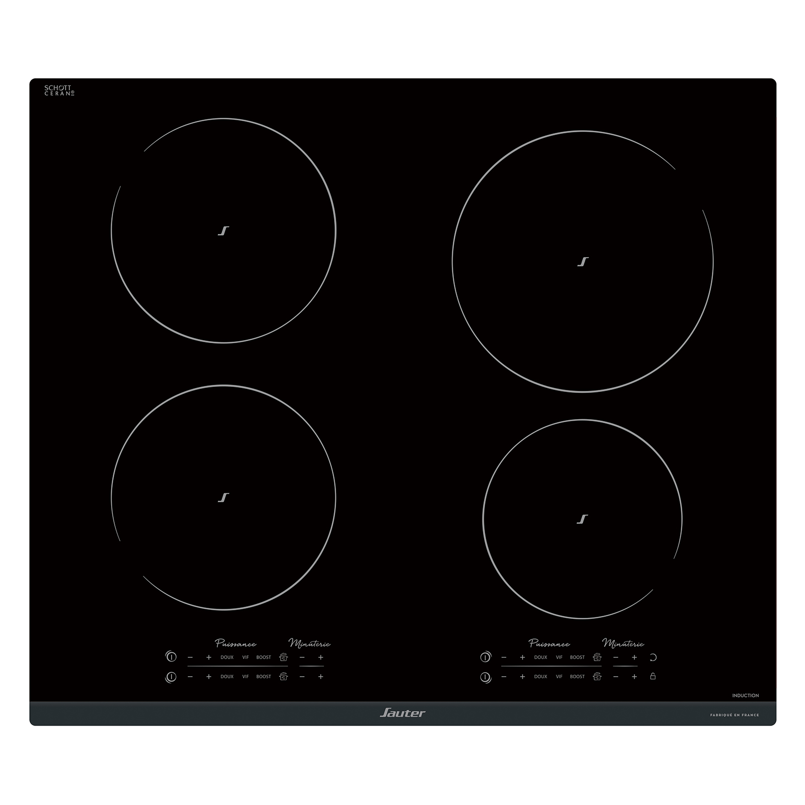 Sauter SPI4362B - Plaque a induction - Encastrable - 3 Foyers