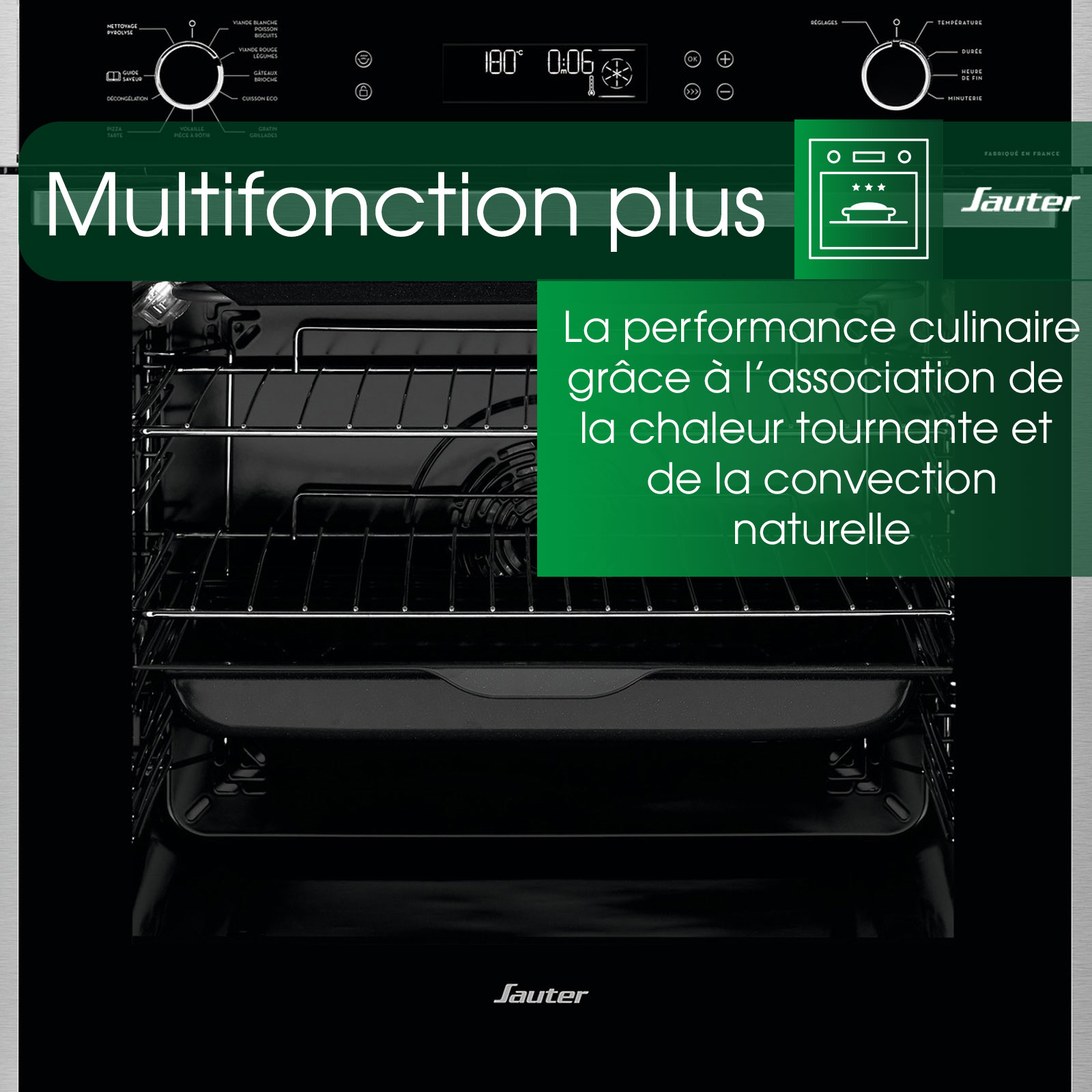 WHIRLPOOL Four encastrable Pyrolyse Inox 73L multifonction 7 modes de  cuisson